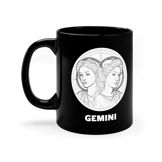 Gemini 11oz Black Mug