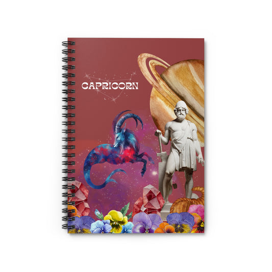 Capricorn Collage Spiral Notebook - Ruled Line