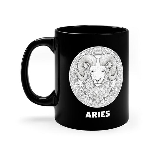 Aries 11oz Black Mug