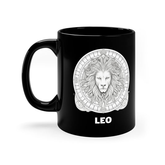 Leo 11oz Black Mug