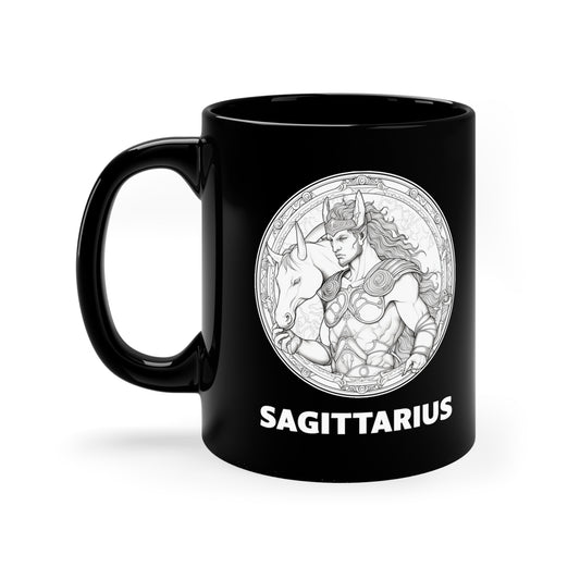 Sagittarius 11oz Black Mug